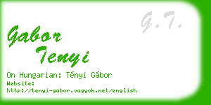 gabor tenyi business card