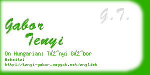 gabor tenyi business card